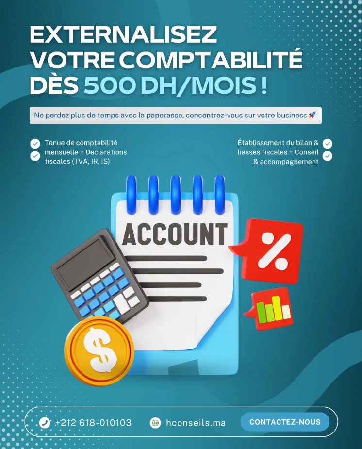 El Hamri Conseil post — externalize your accounting from 500 DH per month